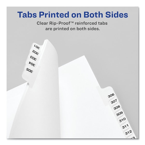Index Divider Side Tab A-Z, White, Pk26